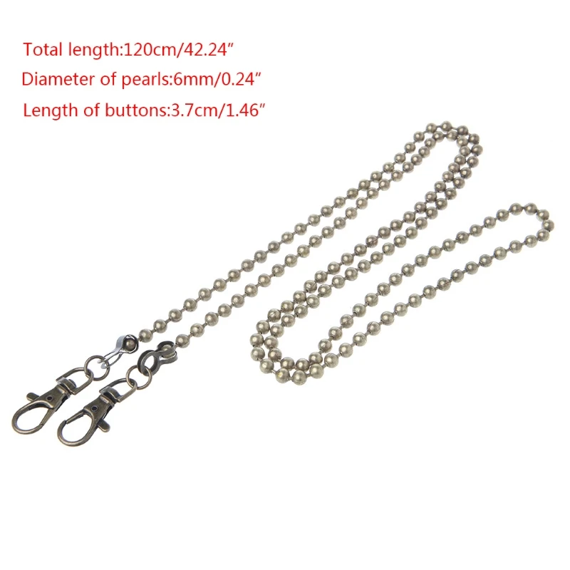 120cm Metal Chain For Women Shoulder Bags Handbag Handles For DIY Bag Strap Belt Luxury Hardware Accessories Purse Chain KZC0004