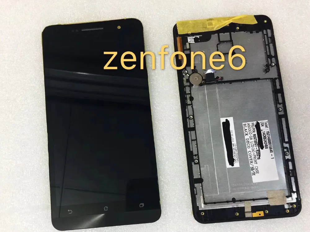 LCD Display Matrix Touch Screen Digitizer Sensor Assembly with frame 6 inch For Asus Zenfone 6 A600CG A601CG