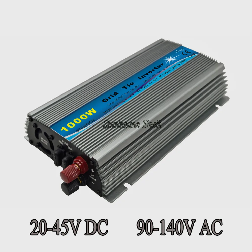 Microinversor de conexión a red Solar de 1000W, onda sinusoidal pura de 20-45V CC a CA 120/230V para paneles PV de 24V /36V