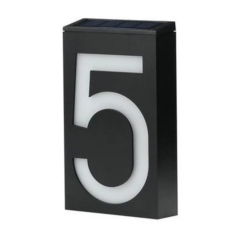 Outdoor waterproof solar light backlit address number led house number image 5