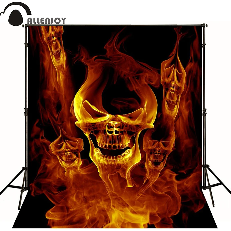 300cm*600cm(10x20ft) photography backdrops halloween Fire specter of terror  Photo backdrops Vinyl ZJ