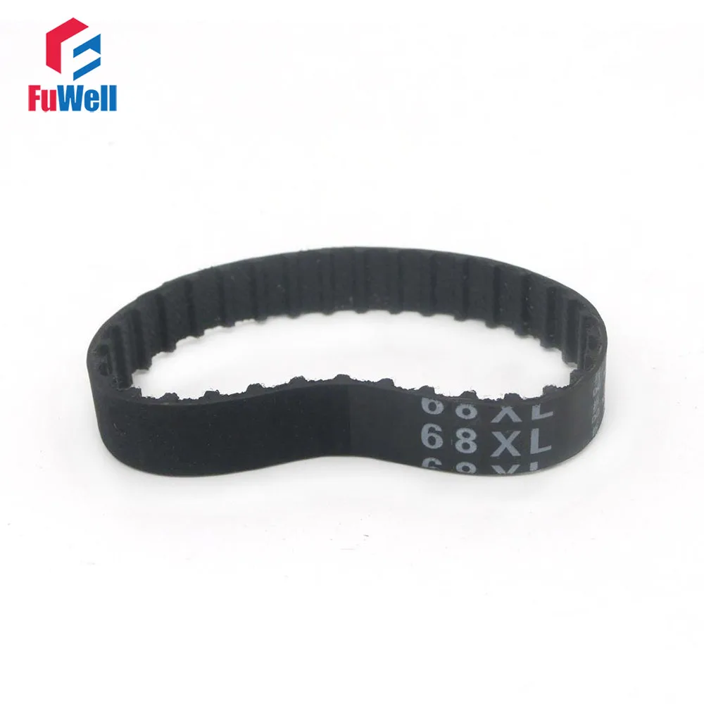 

2pcs XL Timing Belt 10mm Width 60XL /64/68/70/72/74/76/78/80/82/84/86XL Pulley Belt Black Rubber Closed Loop Transimmion Belt