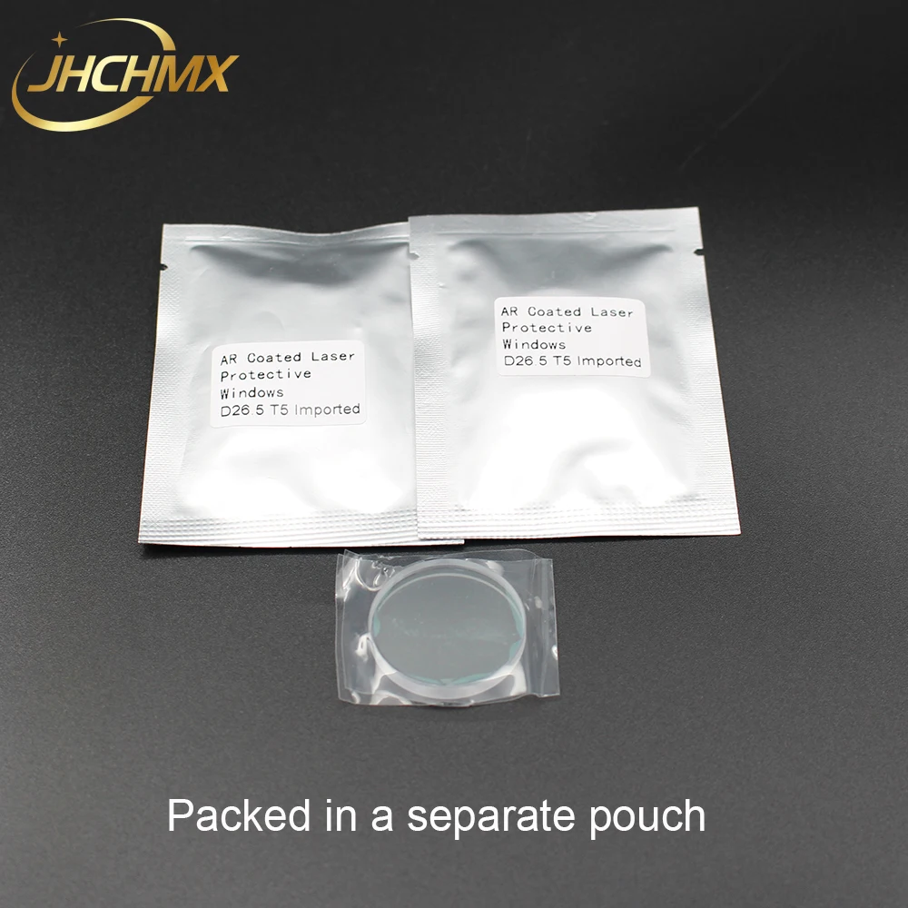 JHCHMX 20 قطعة/الوحدة الألياف الليزر واقية ويندوز/عدسة 26.5*5 مللي متر 2-4KW 1064nm المستوردة الكوارتز ل IPG الألياف الليزر ماكينات قص