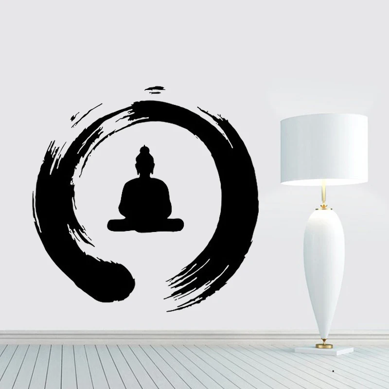 

ZOOYOO Zen Circle With Buddha Wall Decal Vinyl Sticker Art Decor Murals Living Room Bedroom Decoration