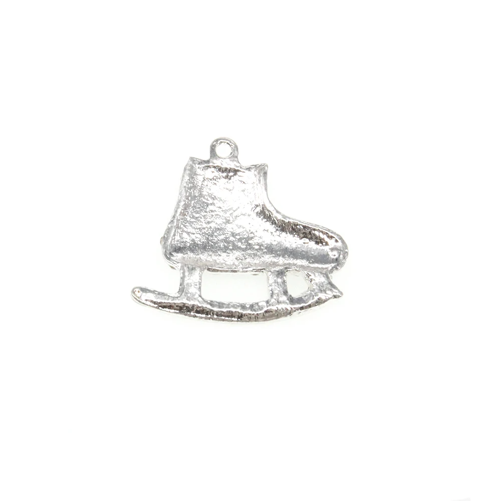 35mm  Ice Skates shaped Rhinestone Charm Pendant for Girls and Ladies