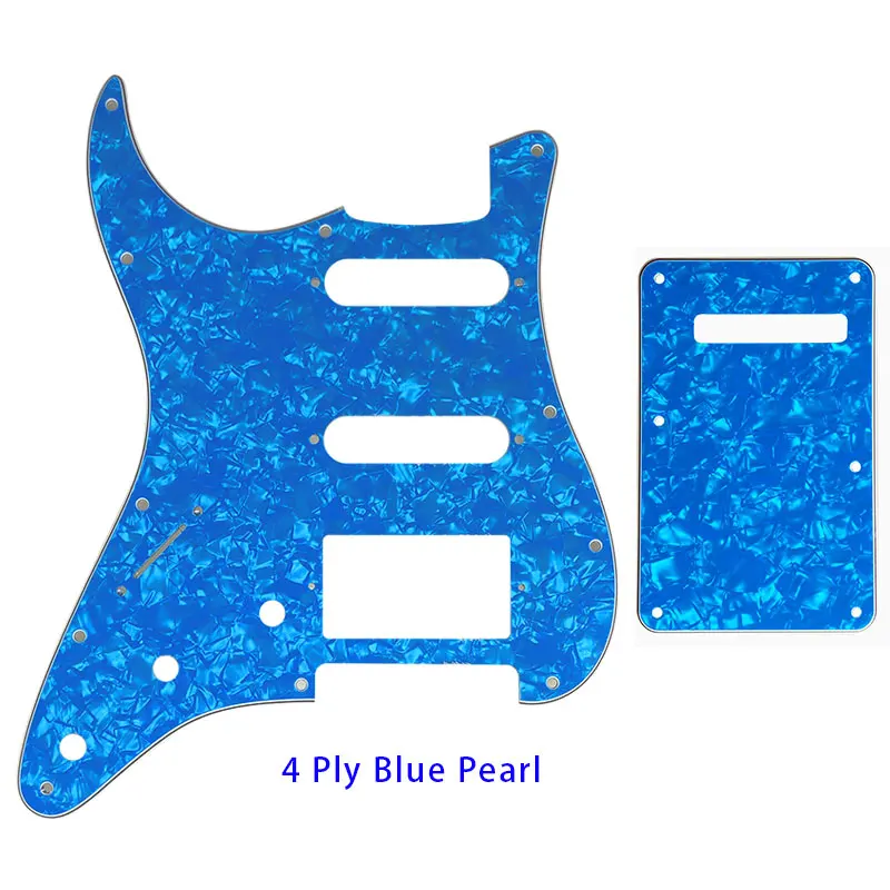 Guitar Parts - For Left Handed USA/Mexico Fd Strat 72\' 11 Screw Hole Standard Hss PAF Humbcker Guitar Pickguard & Back Plate