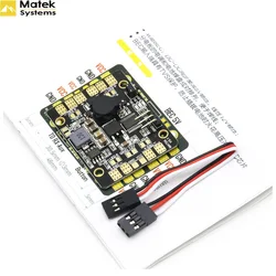 Matek 5in1 V3 Power Distribution Board / PDB Hub With Dual BEC-5V/12V LED Controller Tracker Low Voltage Alarm for FPV