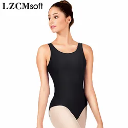 LZCMsoft Adult Scoop Tank Dance Leotard Women Spandex Nylon Black Gymnastics Leotards Jumpsuit Great for Taking Ballet Class