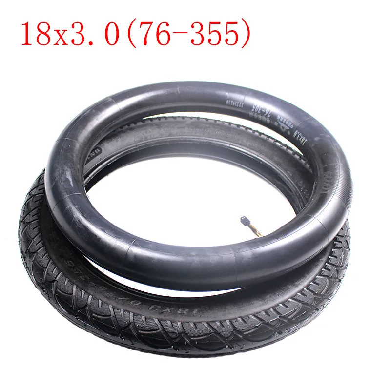 Super 18 x 3.0 inner and outer tire  with a bent Valve fits many gas electric scooters  e-Bike 18*3.0