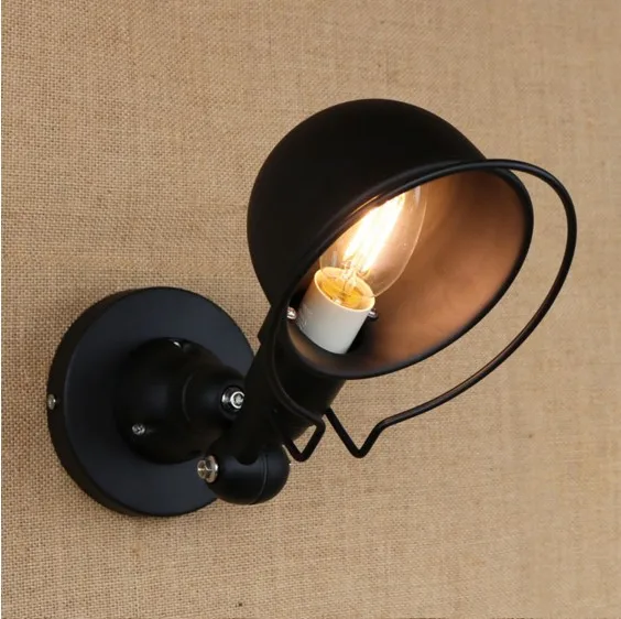 Black Iron Wrount Vintage Wall Light In Style Loft Industrial Wall Lamp Sconce Arandela Wandlamp