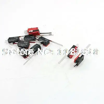 

3-16A 250VAC Long Hinge Lever SPDT Momentary Micro Switches 10 Pcs