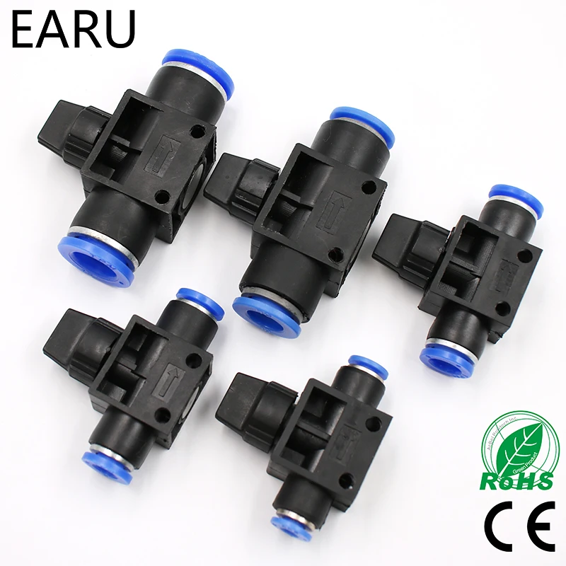 Improvement Pneumatic Air 2 Way Quick Fittings Push Connector Tube Hose Plastic 4mm 6mm 8mm 10mm 12mm Pneumatic Parts