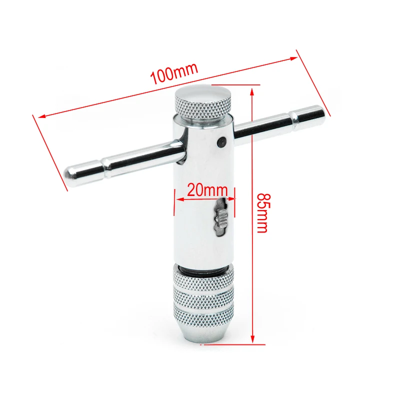 New T Type Hand Taps Reamer Drill Bit Torque Wrench Snap And Grip Spanner M3-M8 Hand Tool with 5pcs M3/M4/M5/M6/M8 Tap