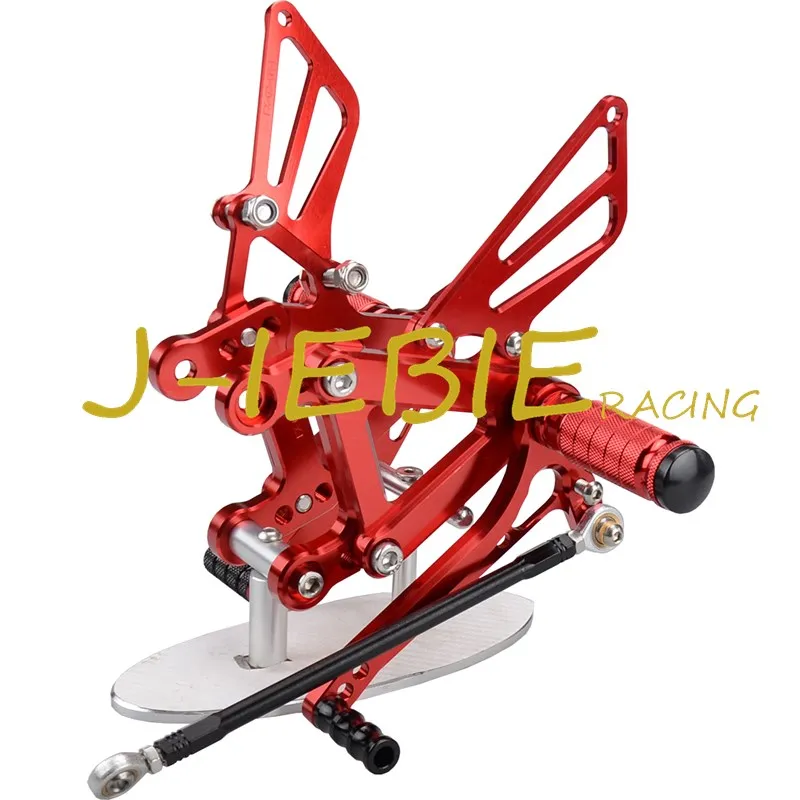 CNC Racing Rearset Adjustable Rear Sets Foot pegs For Kawsaki NINJA ZX6R 2003 2004 RED