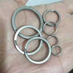 10PCS Titanium TC4 Ti Round Metal Keyring EDC Split Key Ring Key Chain 10mm/12mm/14mm/18mm/25mm/28mm/32mm FW136