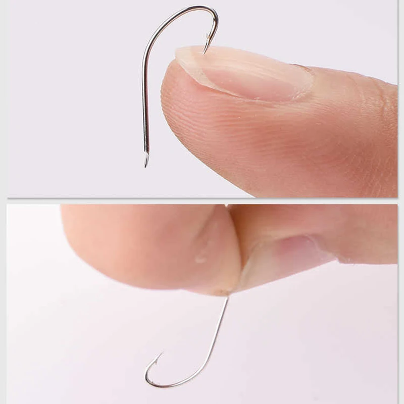 Iseama anzuelo circular con ojos de carpa acero al carbono