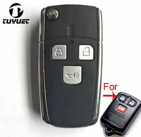 

Modified Folding Flip Car Key Blanks For BYD F3 F3R Remote Key Shell 3 Buttons with Uncut Blade