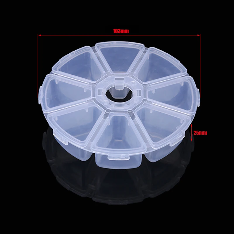 8 グリッドプラスチック透明収納ボックスネジコンポーネント電子部品の Smd オーガナイザーケース