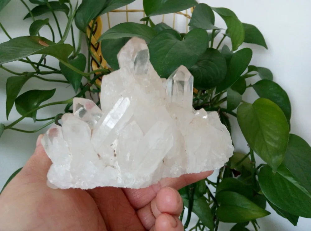 

662.5g Clear Natural rare QUARTZ Crystal Cluster Specimen