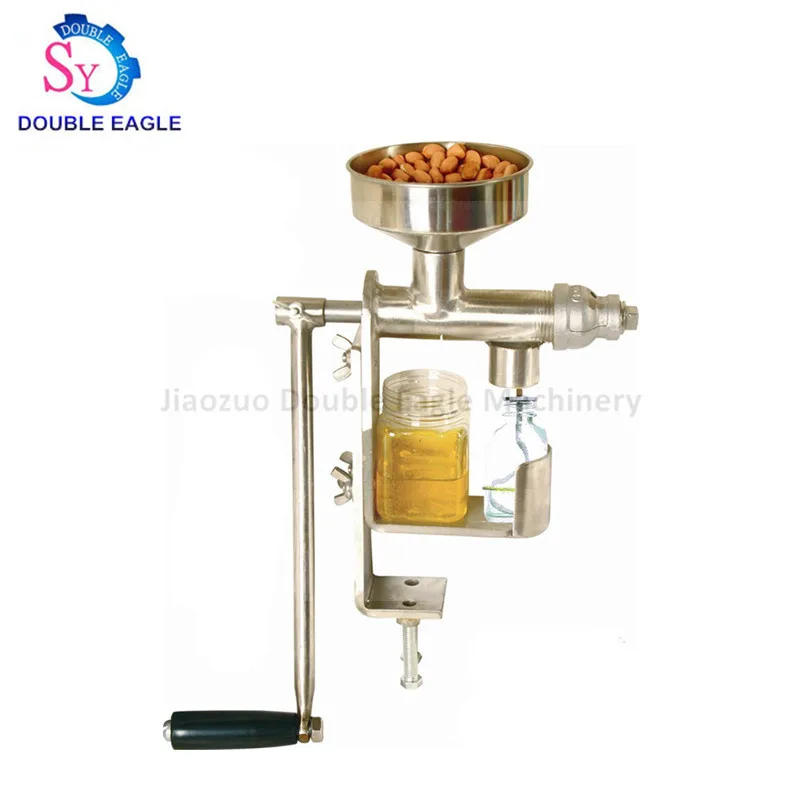 Manual Oil Hot Press Machine Hand Heat Squeeze Oil Presser Expeller Extractor Peanut Nuts Seeds Oil Extraction Maker Squeezer