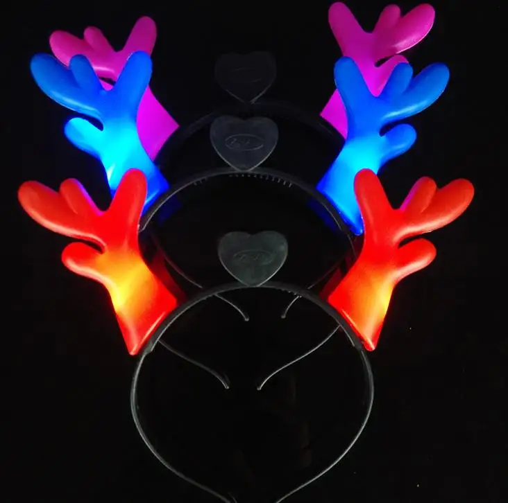 Angel Devil glow Headband Fancy Dress Party Flashing Lighting Up Antlers Bow Headbands Fantasy Costume concert Cheer props