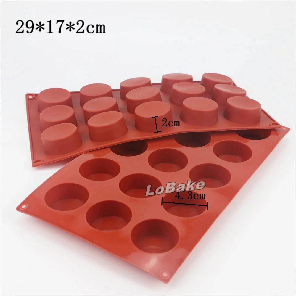 15 cavities round cube short cylinder shape silicone cake mold chocolate mould biscuit molds ice cube moulds for DIY bakery tool