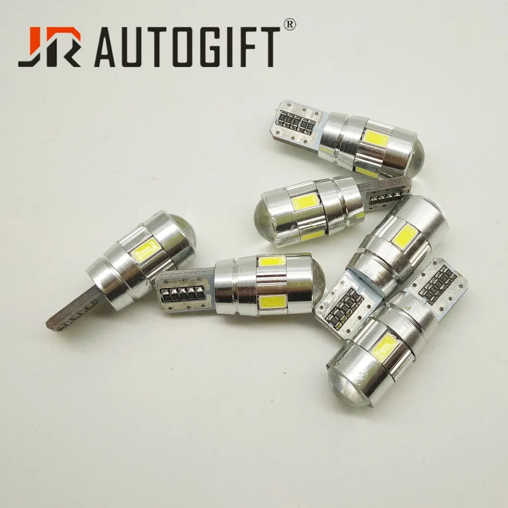 100x Car Styling T10 W5W Canbus no error 6 SMD 5630 5730 Car LED Lights 24V 12V Wedge Side Bulbs High Power led auto Fog lamps