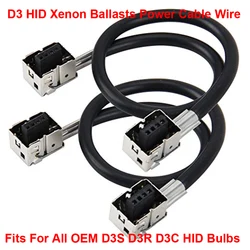 2PCS D3 D3S D3R D3C OEM HID Xenon Headlight Bulbs Lamps Ballasts Wire Harness Cable Adapter Holder Wiring Socket Plug N Play
