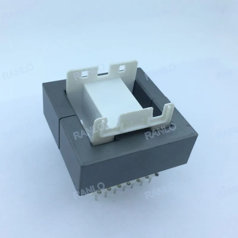 EE55 1500W high quality frame TDG EE55/55/21A TP4 magnetic ferrite core 7+7pin transformer bobbin thru-hole horizontal