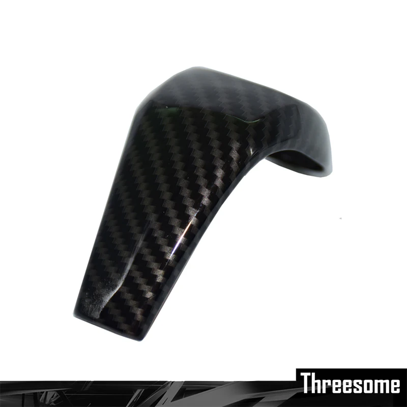 

Carbon Fiber Look Plastic Gear Shift Knob Handle Cover Trim For BMW F46 2015-2018 X1 F48 2016-2018 1pcs Accessories