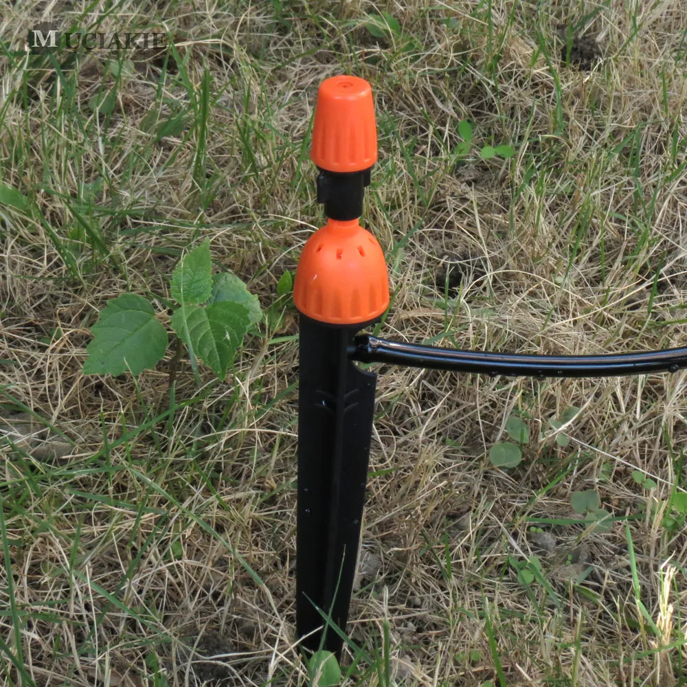5PCS 8-Holes Garden Adjustable Sprinkers on Stake with Mist Nozzle Irrigation Sprinklers Multifunctional Spray Dripper Watering