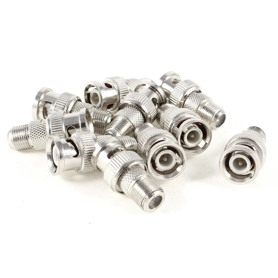 In stock BNC Male to F Female CCTV Camera Coax Cable Connector (Pack of 10)