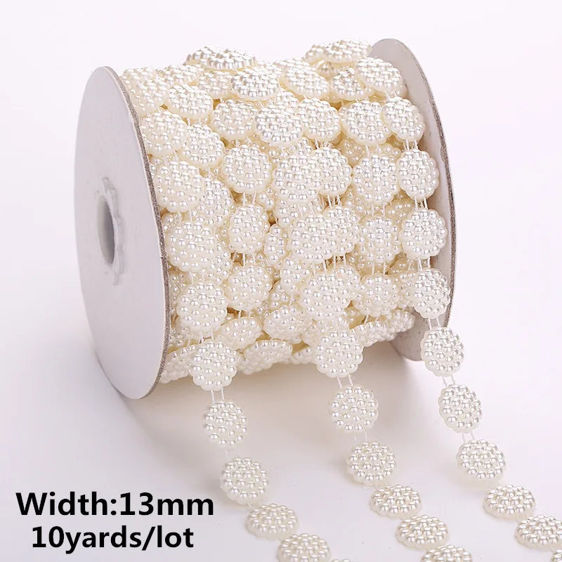 10yards/5yards ABS Imitation Pearl Beads Chain Banding Trim Sewing for DIY  Wedding Party Craft Headband 25 designs choose