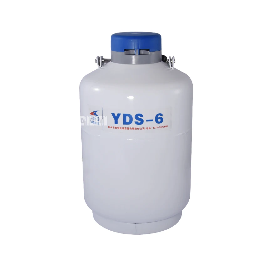 6L Hợp Kim Nhôm Cryogen Bình Chứa Nitơ Lỏng Khay Chứa Nitơ Lỏng Xe Tăng Đường Kính Ngoài 305Mm YDS-6