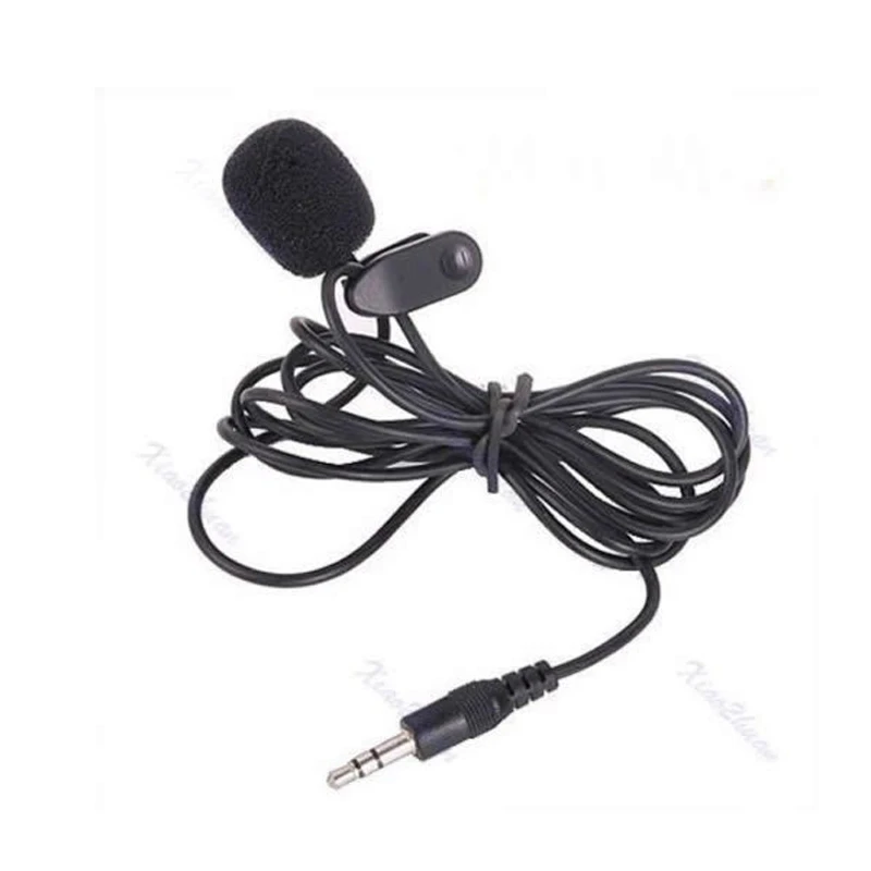 

3.5mm AUX Mini Microphone Hands Free Clip On Mic Studio Speech Lapel Recording Pen Guide For IOS Android Mobile Phone