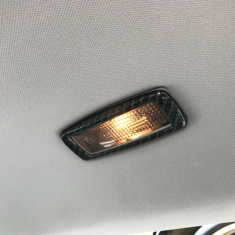 

For Skoda Kodiaq 2017 2018 ABS Carbon fibre Car rear reading Lampshade Cover Trim Car Styling Accessories 4pcs