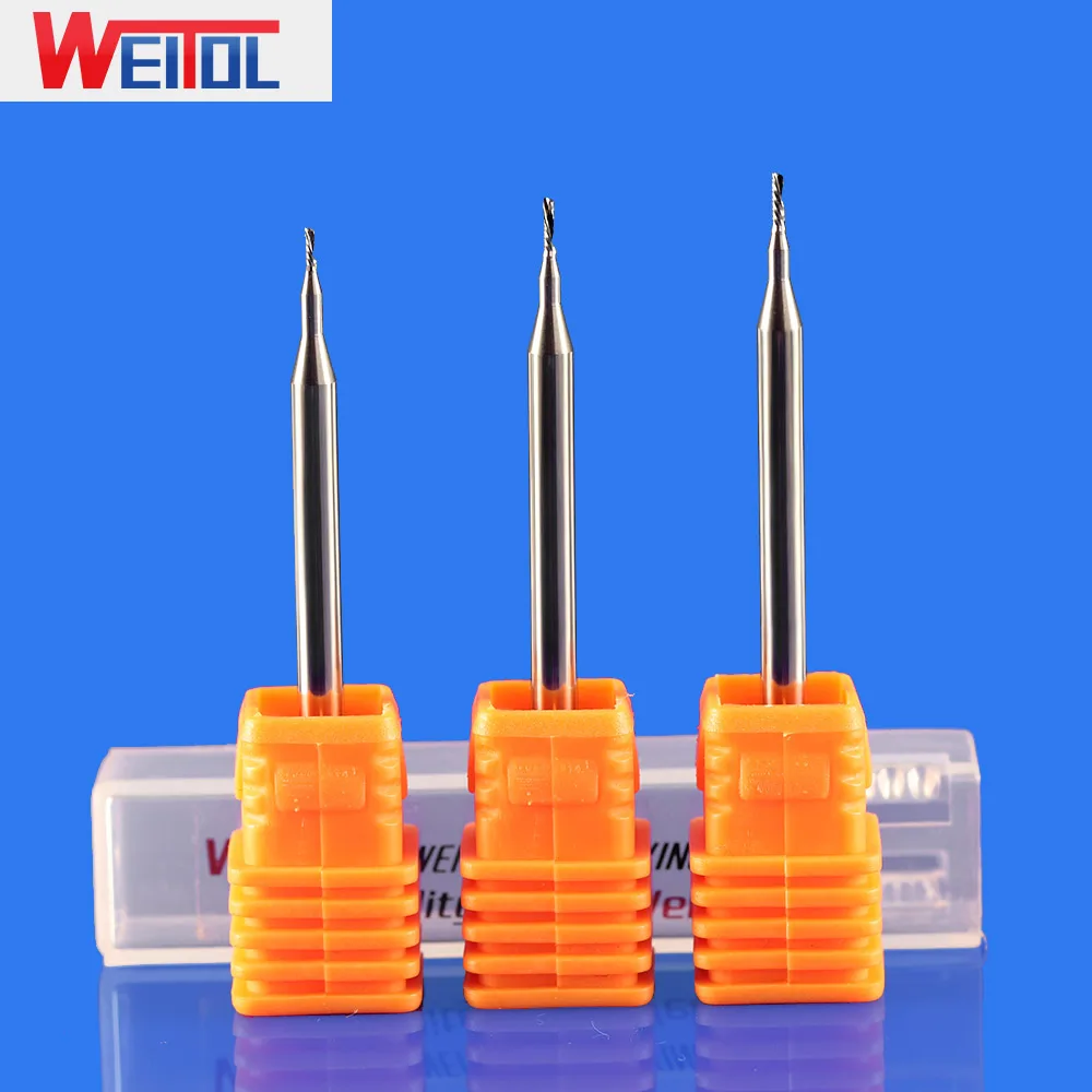WeiTol 1 قطعة 5A 1/8 بوصة عرقوب صعودا/أسفل قطع نهاية مطحنة أسفل قطع اليسار/اليد اليمنى دوامة بت كربيد CNC راوتر بت