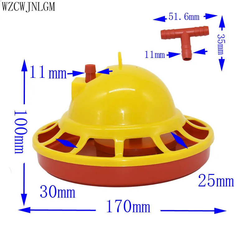 Poultry Chicken Drinking Fountain Automatic Drinking Fountain Incubator Set Up Water Supply Poultry Farm 10pcs