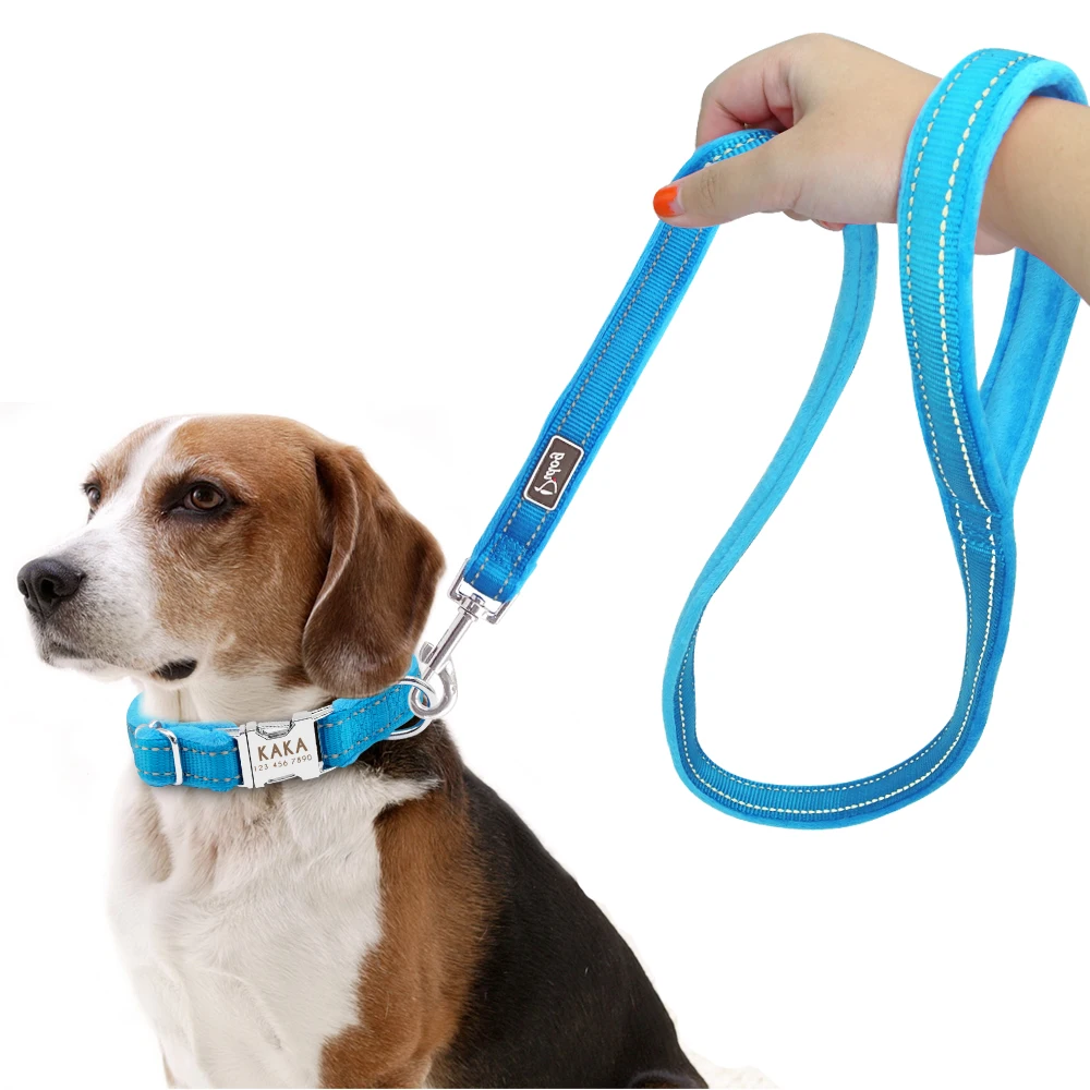 Soft Dog Leash Reflective Nylon Pitbull Running Walking Leads Strap for Small Medium Large Dogs Pet Puppy Rope Belt 120cm