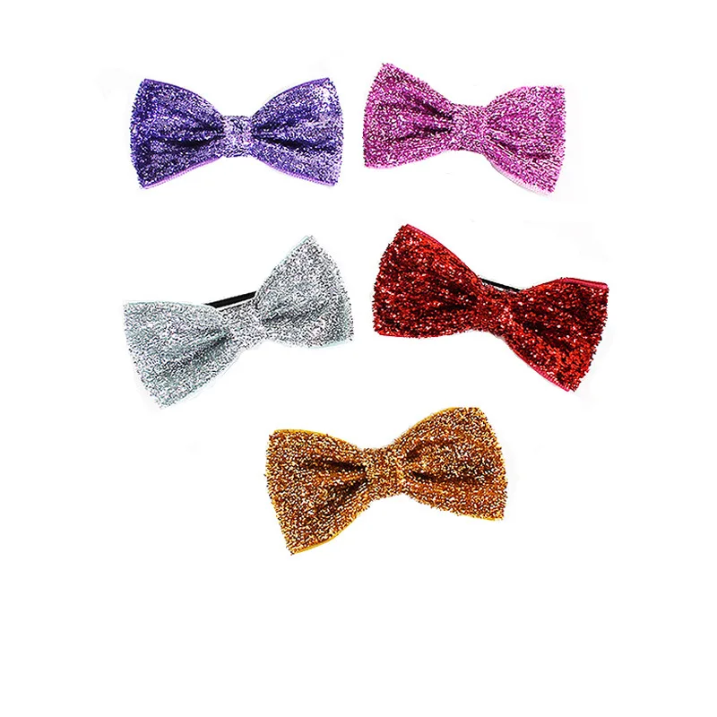 

Boutique 20pcs/5C Fashion Cute Glitter Hair Bow Hairpins Solid Kawaii Bowknot Hair Clips Princess Headwear Hair Accessories