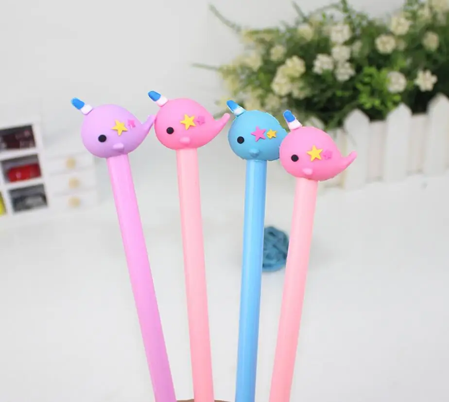 

Creative Whale Gel Pen Ink Pen Korea School Prize Office Writing Supply Kawaii Student Stationery Black Needle Pen 48pc/lot