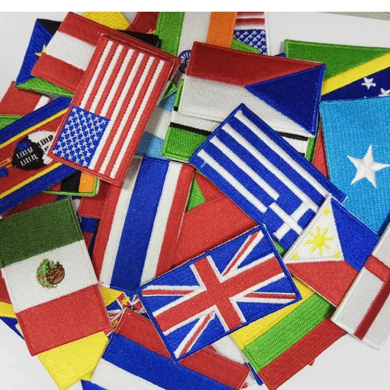 6.3 سنتيمتر علم الدولة واسعة من جبل طارق شارة مطرّزة غرز كاملة شعار لسترة معطف الحديد خياطة الصدر الأيسر