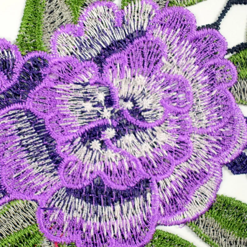 Embroidered Fabric Flower Lace Applique for DIY Projects