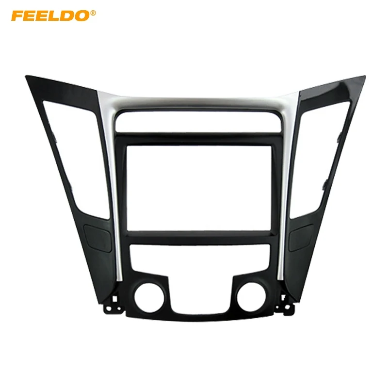 

FEELDO Car Refitting DVD Radio 2Din Fascia Frame for Hyundai Sonata YF(LHD & RHD) Stereo Face Panel Dash Trim Kit #HQ5146