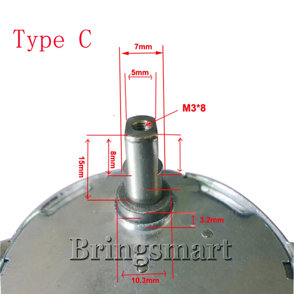 110v 220v 2.5 3 8 10 rpm Crafts Rotate Exhibition /Oscillating Fan Motor Microwave Oven Gear Motor Ac Synchronous Motor TYC-50