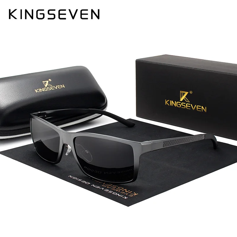 Kings even brand design mode aluminium magnesium sonnenbrille männer polarisierte fahr brillen für männer uv400 oculos n7021