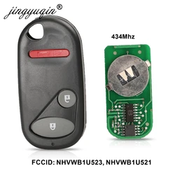 jingyuqin 2+1Buttons Keyless Entry Remote key For Honda NHVWB1U521 433Mhz For Civic 2001 -2005 NHVWB1U523 key