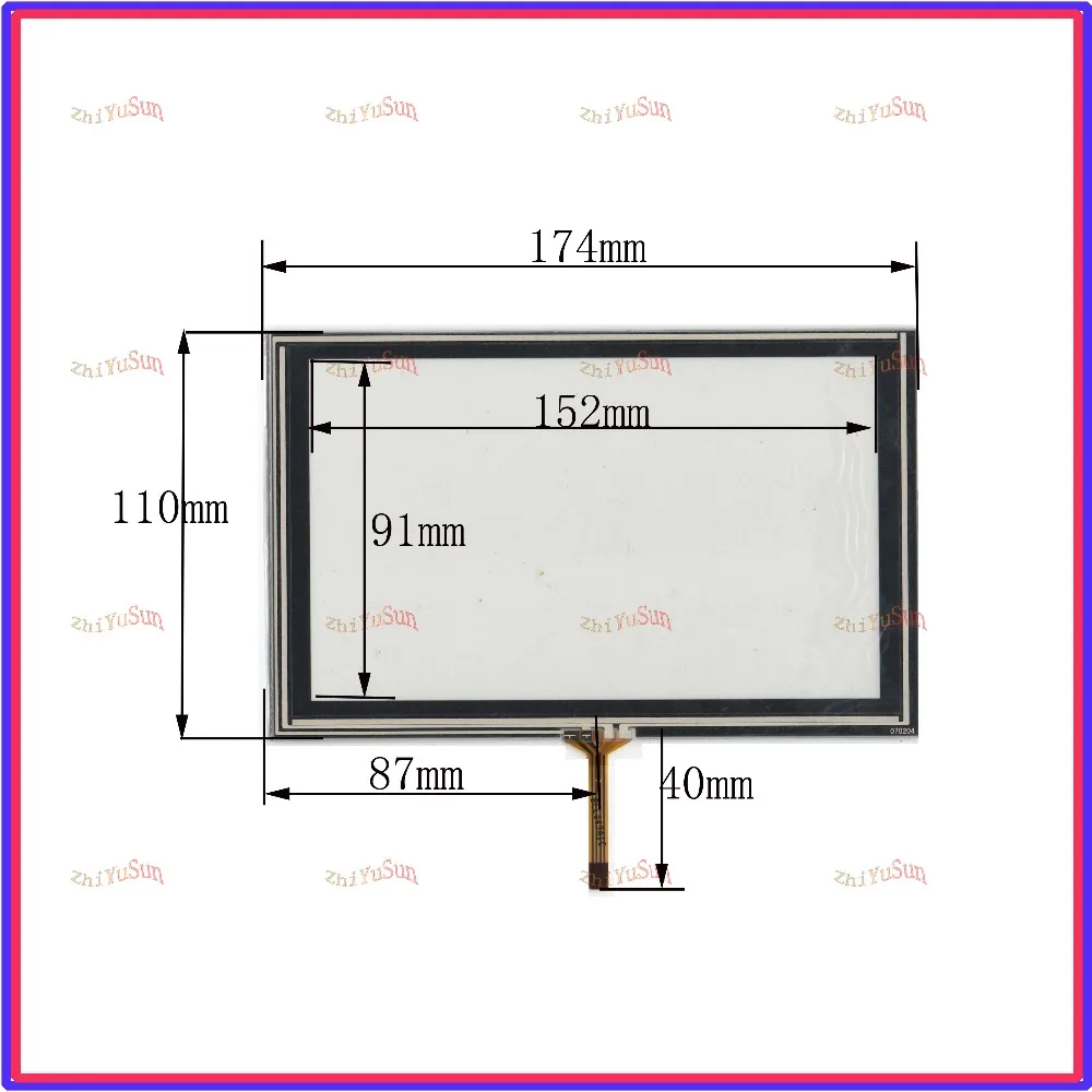 

ZhiYuSun NEW 070204 touchscreens glass 174*110 touchsensor 174mm*110mm for GPScar compatble HLD-TP-1639 freeshiping