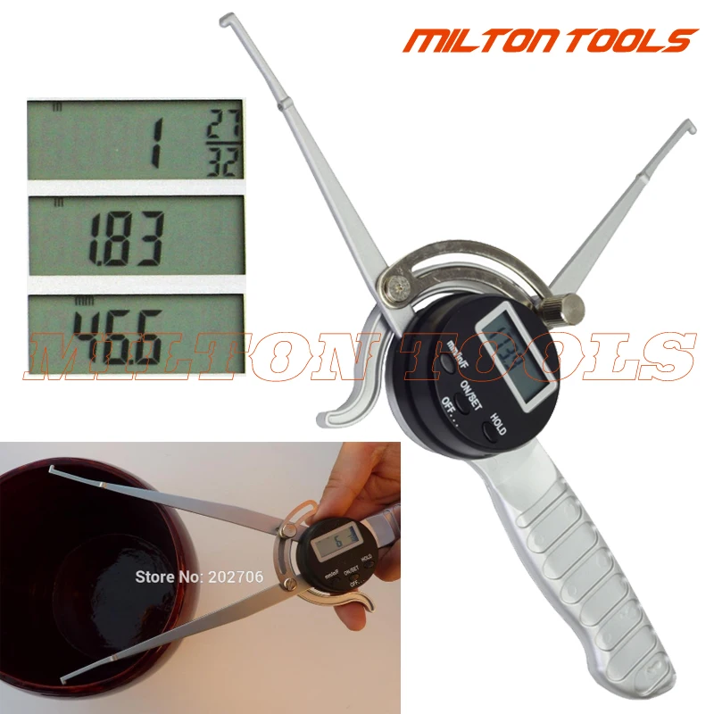 Imagem -02 - Calibrador Digital Pinça Interna Externa para Carregamento od id Lcd Digital Externo Compatível com Pinça Digital de 6