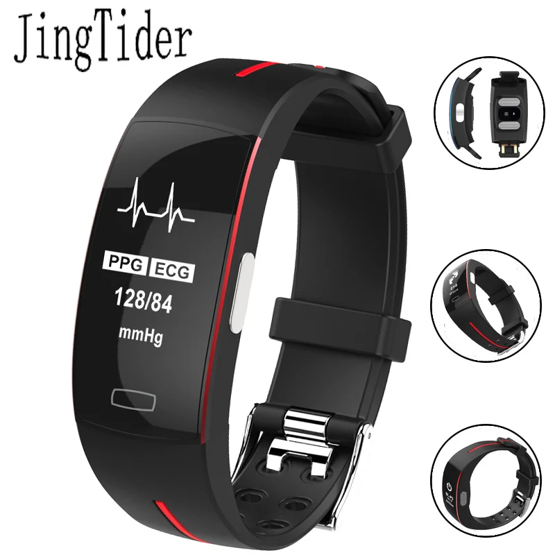 

Professional Sport Smart Bracelet ECG+PPG Blood Pressure Heart Rate Monitor P3 Smart Band 0.96" OLED Fitness Activity Tracker